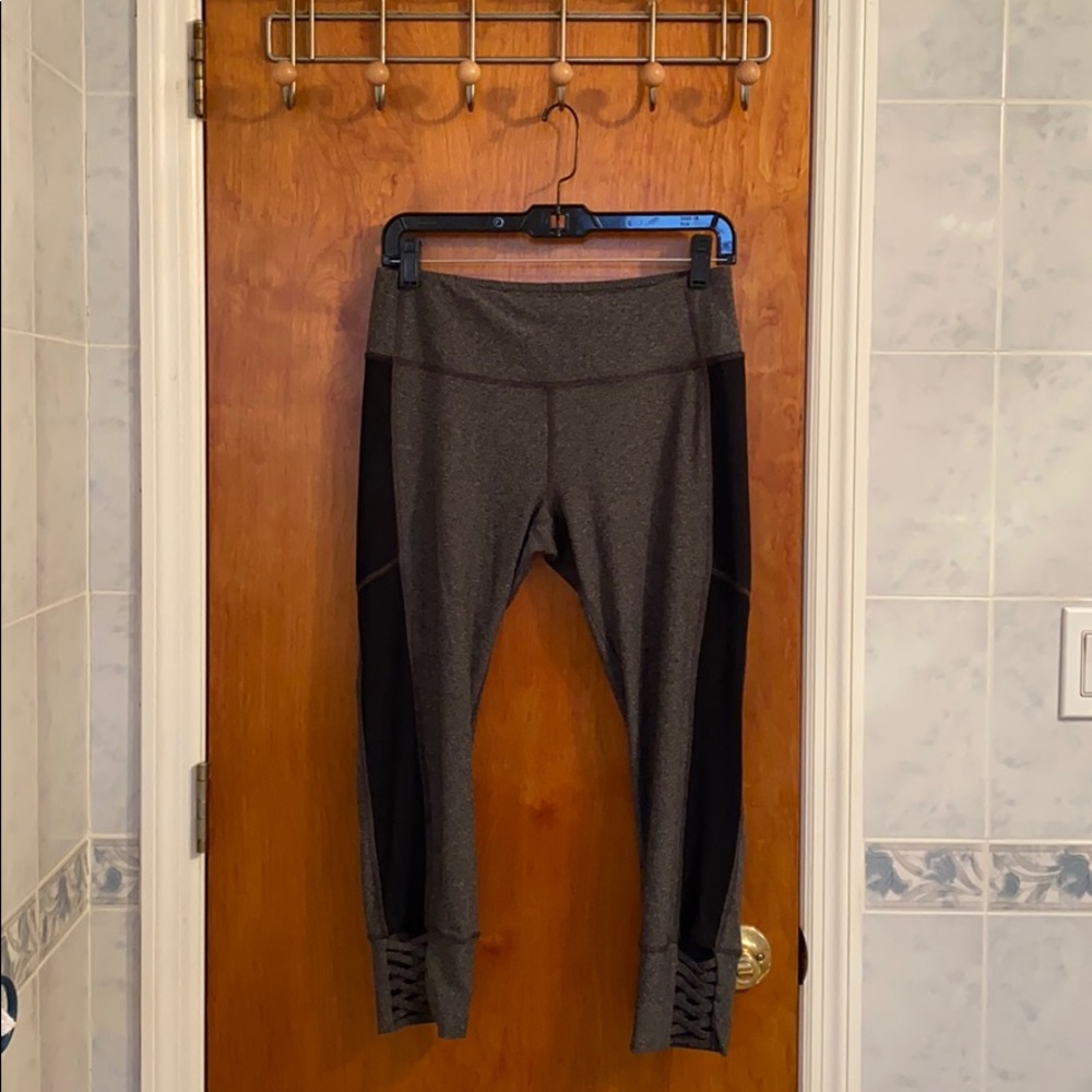 90 Degree by Reflex gray black mesh legging